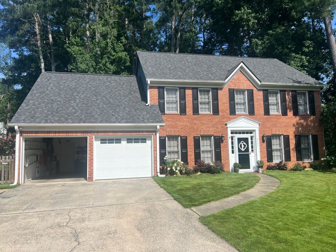 Fresh Gray Shingled Roof Added to Beautiful Home in Marietta